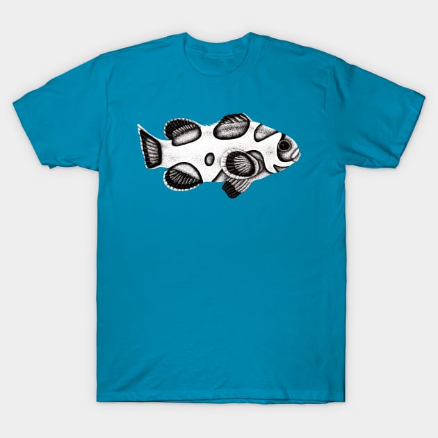 Orange storm clownfish drawing T-Shirt by lorendowding